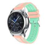 S.r8.13.11 Main Pink & Mint Green StrapsCo Silicone Rubber Watch Strap With Quick Release Compatible With Samsung Galaxy Watch Gear S3 Classic Frontier Gear Live