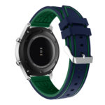 S.r8.5.11 Back Dark Blue & Dark Green StrapsCo Silicone Rubber Watch Strap With Quick Release Compatible With Samsung Galaxy Watch Gear S3 Classic Frontier Gear Live