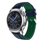 S.r8.5.11 Main Dark Blue & Dark Green StrapsCo Silicone Rubber Watch Strap With Quick Release Compatible With Samsung Galaxy Watch Gear S3 Classic Frontier Gear Live