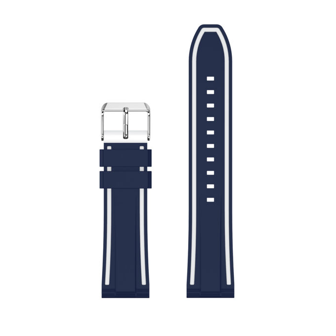 S.r8.5.22 Up Blue & White StrapsCo Silicone Rubber Watch Strap With Quick Release Compatible With Samsung Galaxy Watch Gear S3 Classic Frontier Gear Live