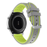 S.r8.7.11 Back Grey & Lime Green StrapsCo Silicone Rubber Watch Strap With Quick Release Compatible With Samsung Galaxy Watch Gear S3 Classic Frontier Gear Live