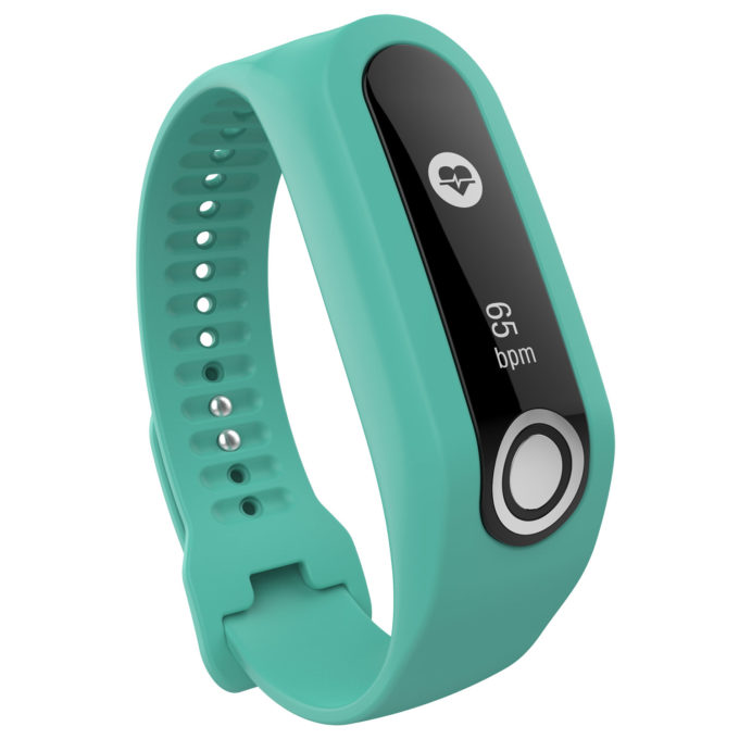 Tt.r4.11a Main Mint Green StrapsCo Silicone Rubber Watch Band Strap Compatible With TomTom Touch