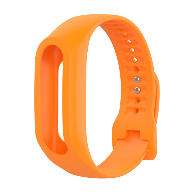 Tt.r4.12 Front Orange StrapsCo Silicone Rubber Watch Band Strap Compatible With TomTom Touch