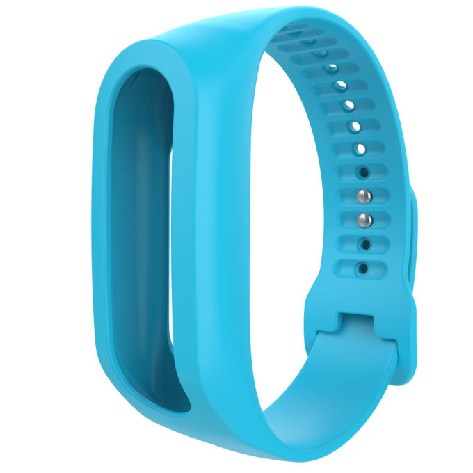 Tt.r4.5 Front Blue StrapsCo Silicone Rubber Watch Band Strap Compatible With TomTom Touch