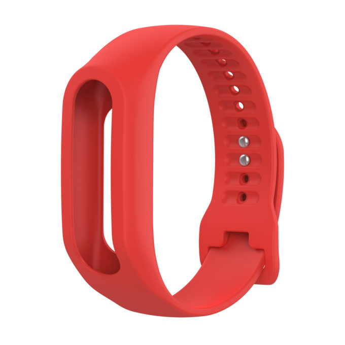 Tt.r4.6 Front Red StrapsCo Silicone Rubber Watch Band Strap Compatible With TomTom Touch