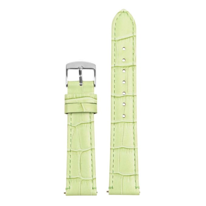 St20.11a Up Light Green Ladies Crocodile Leather Watch Band Strap