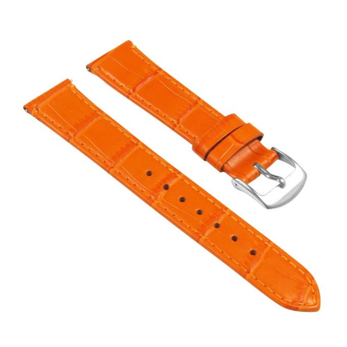 St20.12 Angle Orange Ladies Crocodile Leather Watch Band Strap