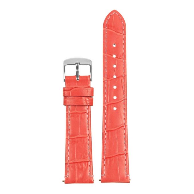 St20.13a Up Dark Pink Ladies Crocodile Leather Watch Band Strap