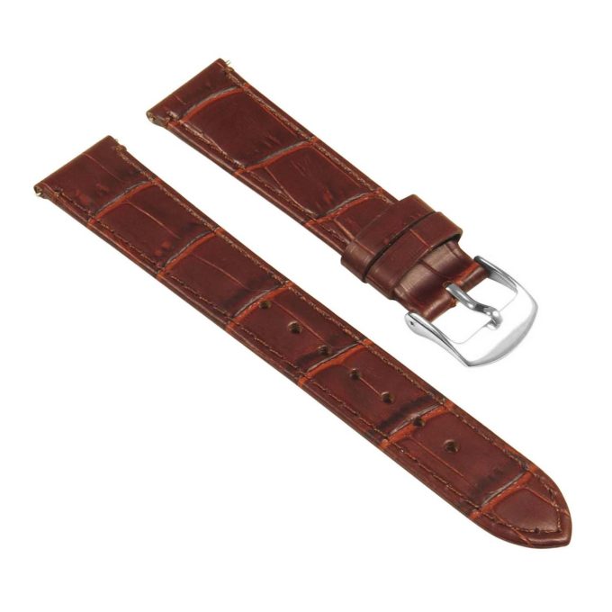 St20.2 Angle Brown Ladies Crocodile Leather Watch Band Strap