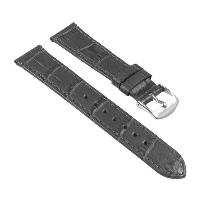 St20.7 Angle Grey Ladies Crocodile Leather Watch Band Strap