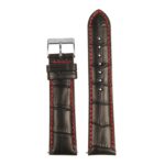 St21.1.6 Up Black & Red Crocodile Embossed Leather Watch Band