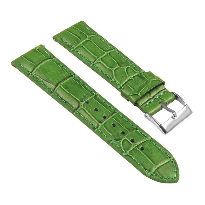 St21.11.11 Angle Green Crocodile Embossed Leather Watch Band