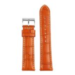 St21.3.22 Up Tan & White Crocodile Embossed Leather Watch Band
