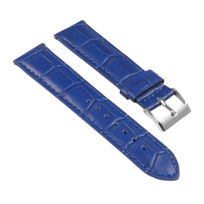 St21.5.5 Angle Blue Crocodile Embossed Leather Watch Band