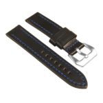 St23.1.5 Angle Black & Blue Heavy Duty Mens Leather Watch Band