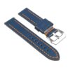 St23.5.12 Angle Blue & Orange Heavy Duty Mens Leather Watch Band