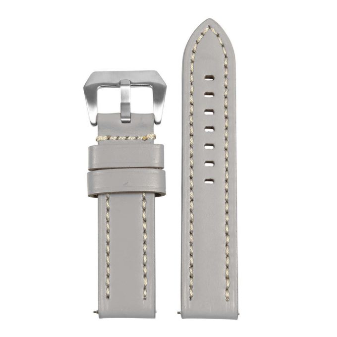 St23.7.22 Up Grey & White Heavy Duty Mens Leather Watch Band