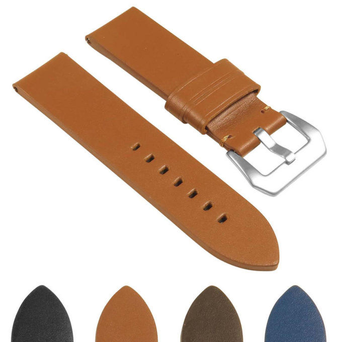 St24.3 Gallery Tan Heavy Duty Leather Watch Band Strap