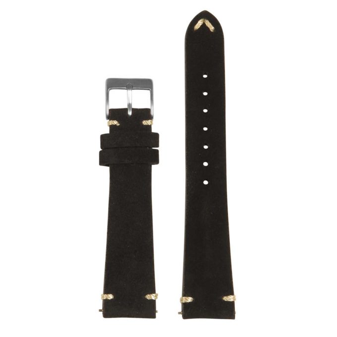 St28.1 Upright Suede Watch Strap In Black