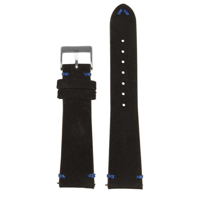 St28.1.5 Upright Suede Watch Strap In Black & Blue