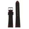 St28.1.6 Upright Suede Watch Strap In Black & Red