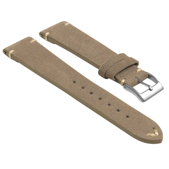 St28.7 Angled Suede Watch Strap In Grey