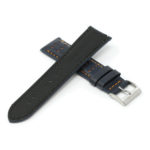 Ra8.5.12 Cross Blue & Orange DASSARI Perforated Leather Racing Rally Watch Band Quick Release Strap 18mm 20mm 22mm 24mm