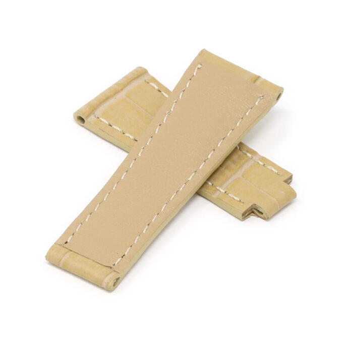 Rx.l2.3 Cross Beige StrapsCo Alligator Embossed Leather Watch Band Strap Compatible With Daytona
