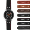 S.ds15 DASSARI Pilot Leather Watch Band Strap For Samsung Galaxy Watch 46mm Silver