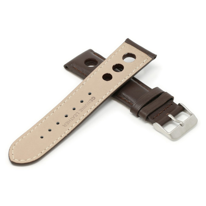 X4.2.2 Cross Brown StrapsCo Water Resistant Leather Rally Watch Band Strap 18mm 20mm 22mm