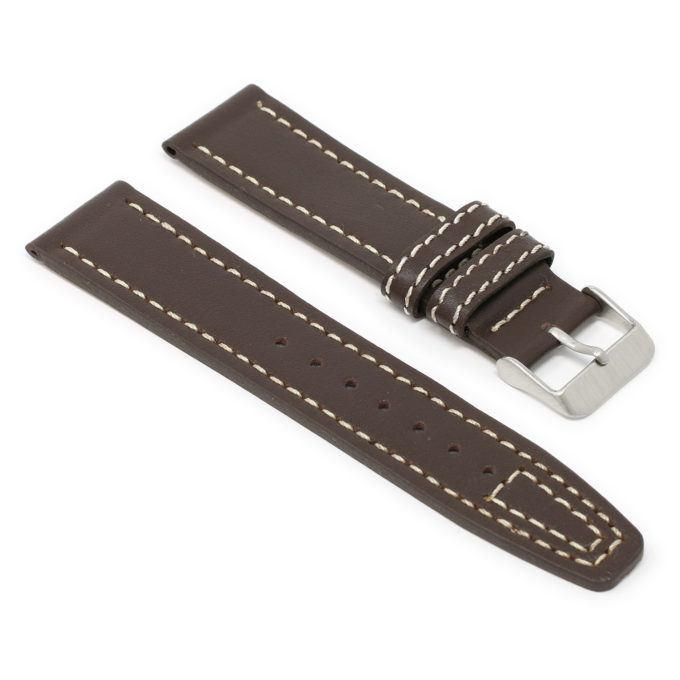 X5.2 Main Brown StrapsCo Water Resistant Leather Aviator Pilot Watch Band Strap 18mm 20mm 22mm