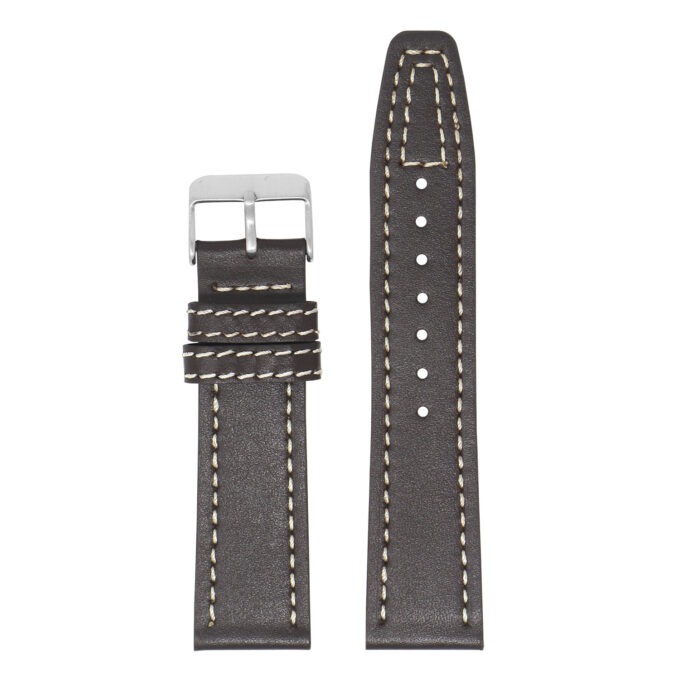 X5.2 Up Brown StrapsCo Water Resistant Leather Aviator Pilot Watch Band Strap 18mm 20mm 22mm