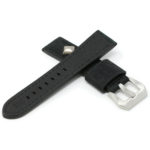 X6.1 Cross Black StrapsCo Thick Vintage Leather Military Rivet Watch Band Strap 20mm 22mm 24mm