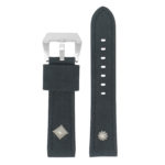 X6.1 Up Black StrapsCo Thick Vintage Leather Military Rivet Watch Band Strap 20mm 22mm 24mm
