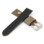 X6.11 Cross Military Green StrapsCo Thick Vintage Leather Military Rivet Watch Band Strap 20mm 22mm 24mm