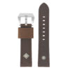 X6.2 Up Brown StrapsCo Thick Vintage Leather Military Rivet Watch Band Strap 20mm 22mm 24mm