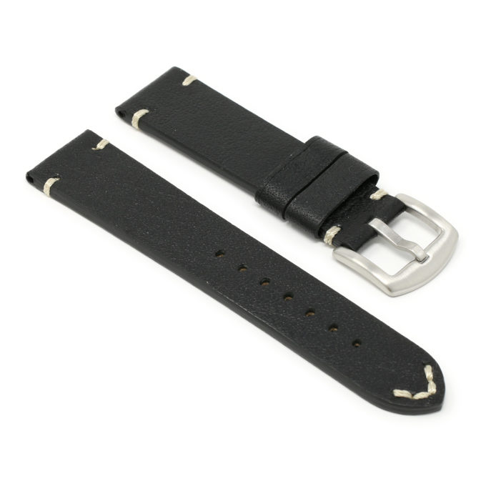 X9.1 Main Black StrapsCo Hand Stitched Textured Leather Watch Band Strap 20mm 22mm 24mm