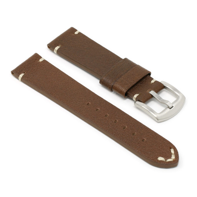 X9.11 Main Brown StrapsCo Hand Stitched Textured Leather Watch Band Strap 20mm 22mm 24mm