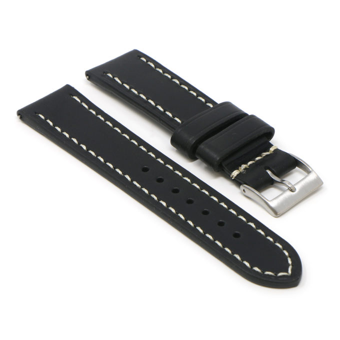 Df3.1 Angle Black StrapsCo Vintage Leather Watch Band Strap Short Standard Extra Long