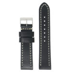 Df3.1 Main Black StrapsCo Vintage Leather Watch Band Strap Short Standard Extra Long