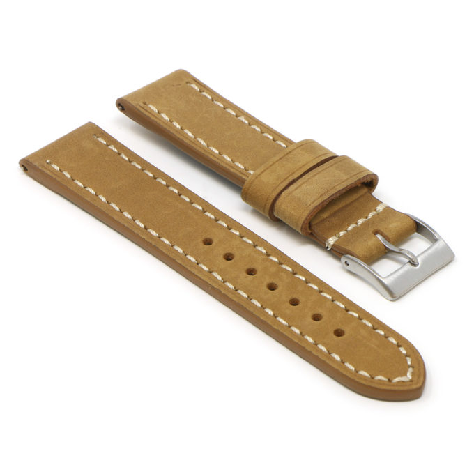 Df3.17 Angle Dark Sand StrapsCo Vintage Leather Watch Band Strap Short Standard Extra Long