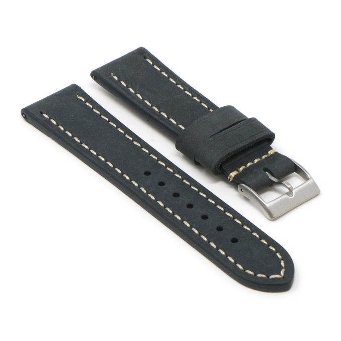 Df3.5 Angle Slate Blue StrapsCo Vintage Leather Watch Band Strap Short Standard Extra Long