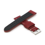 Df3.6 Cross Bordeaux Red StrapsCo Vintage Leather Watch Band Strap Short Standard Extra Long