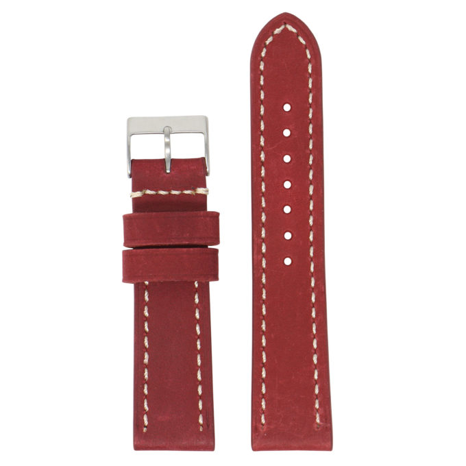 Df3.6 Main Bordeaux Red StrapsCo Vintage Leather Watch Band Strap Short Standard Extra Long