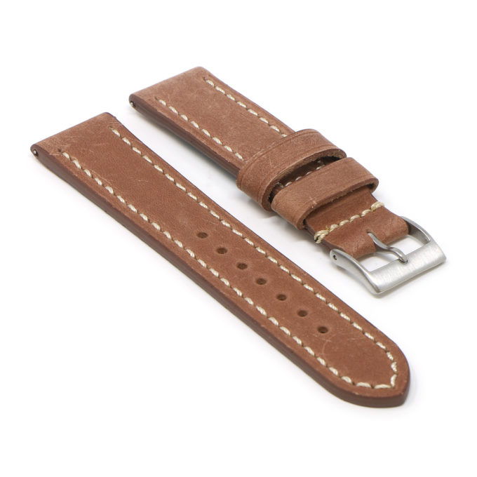 Df3.8 Angle Oak Brown StrapsCo Vintage Leather Watch Band Strap Short Standard Extra Long