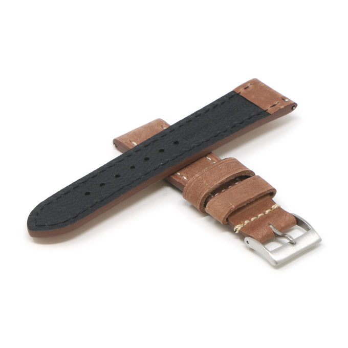 Df3.8 Cross Oak Brown StrapsCo Vintage Leather Watch Band Strap Short Standard Extra Long