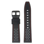Fb.l23.1.6.mb Main Black & Red StrapsCo Perforated Leather Watch Band Strap For Fitbit Versa