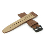 Fb.l23.3.mb Cross Tan StrapsCo Perforated Leather Watch Band Strap For Fitbit Versa