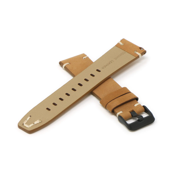 Fb.l26.3.mb Back Tan StrapsCo Vintage Hand Stitched Leather Watch Band Strap For Fitbit Versa