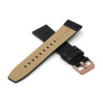 Lmx.fb.l29.1.rg Cross Black (Rose Gold Buckle) StrapsCo 23mm Crocodile Croc Leather Watch Band Strap Fits Luminox